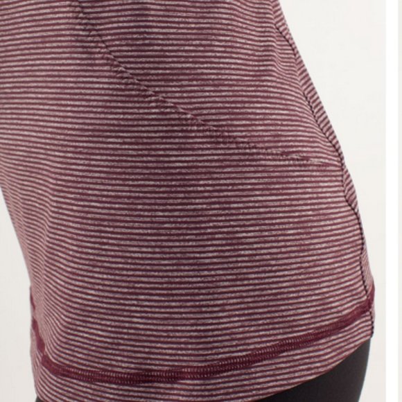 Lululemon Turbo Tank Tonka Stripe Bordeaux Drama - Picture 6 of 16